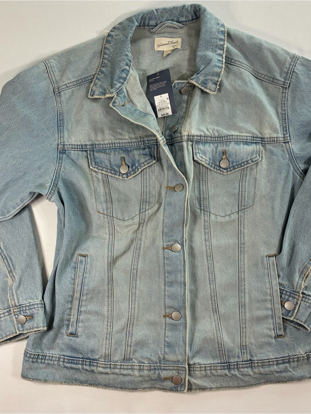 Universal Thread Light Blue Denim Jacket Size Large - Picture 2 of 5